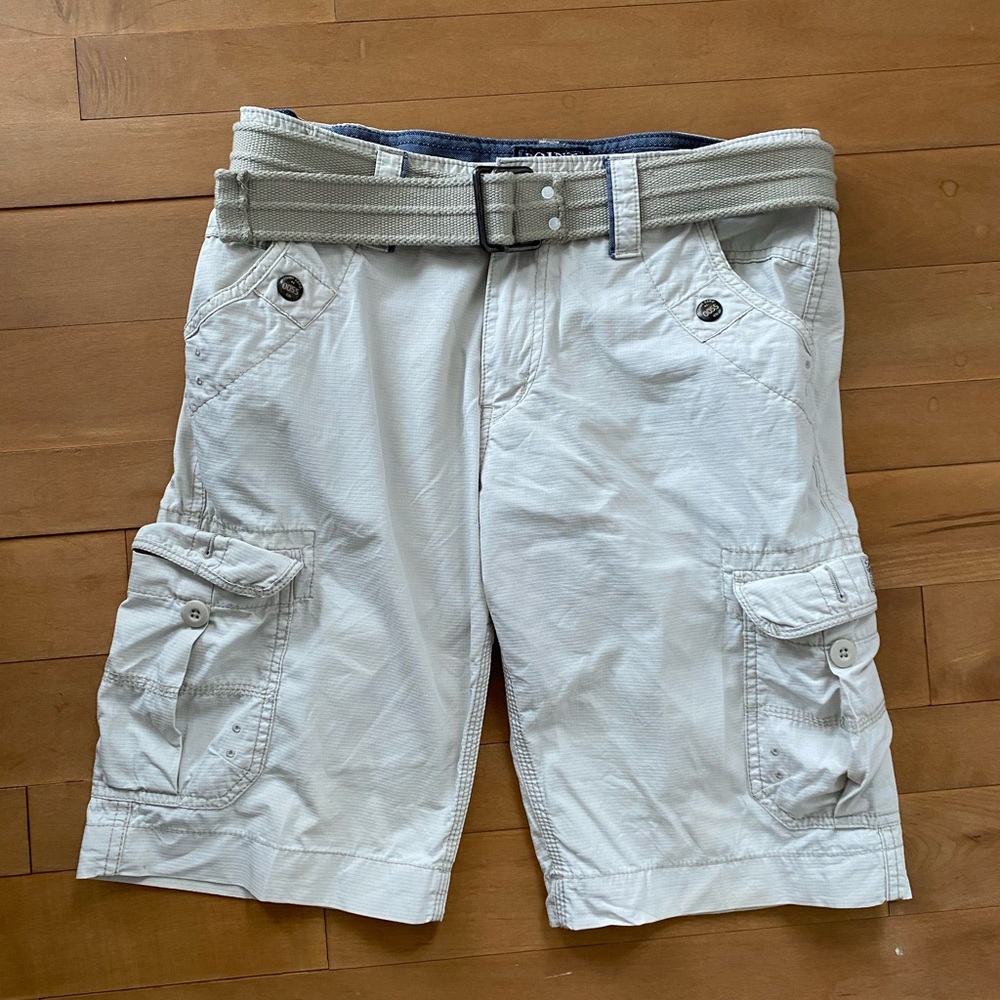 Point Zero Gray Cargo Shorts Versatile Design